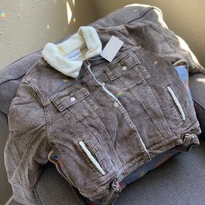 Corduroy Sherpa Bomber Jacket